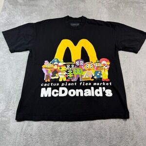 Cactus Plant Flea Market x McDonald's Buddy & Friends Tee Mens XL Black EUC